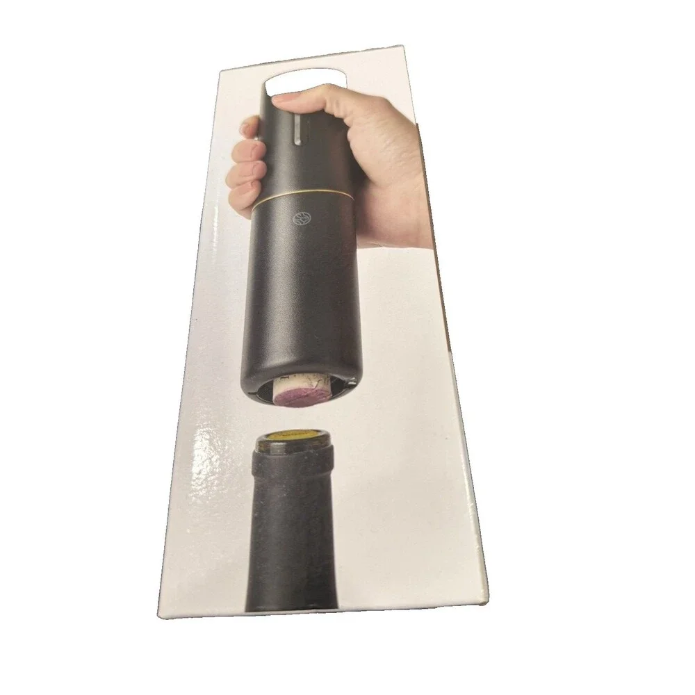 RBT 5 Piece Electric Wine Set Corkscrew Aerator Stopper Foil Cutter Base New